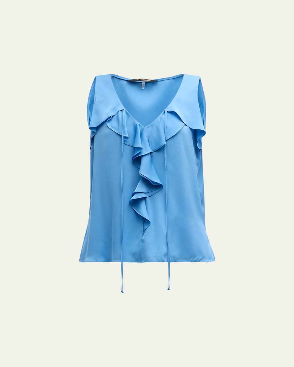 Demy Sleeveless Ruffle Blouse